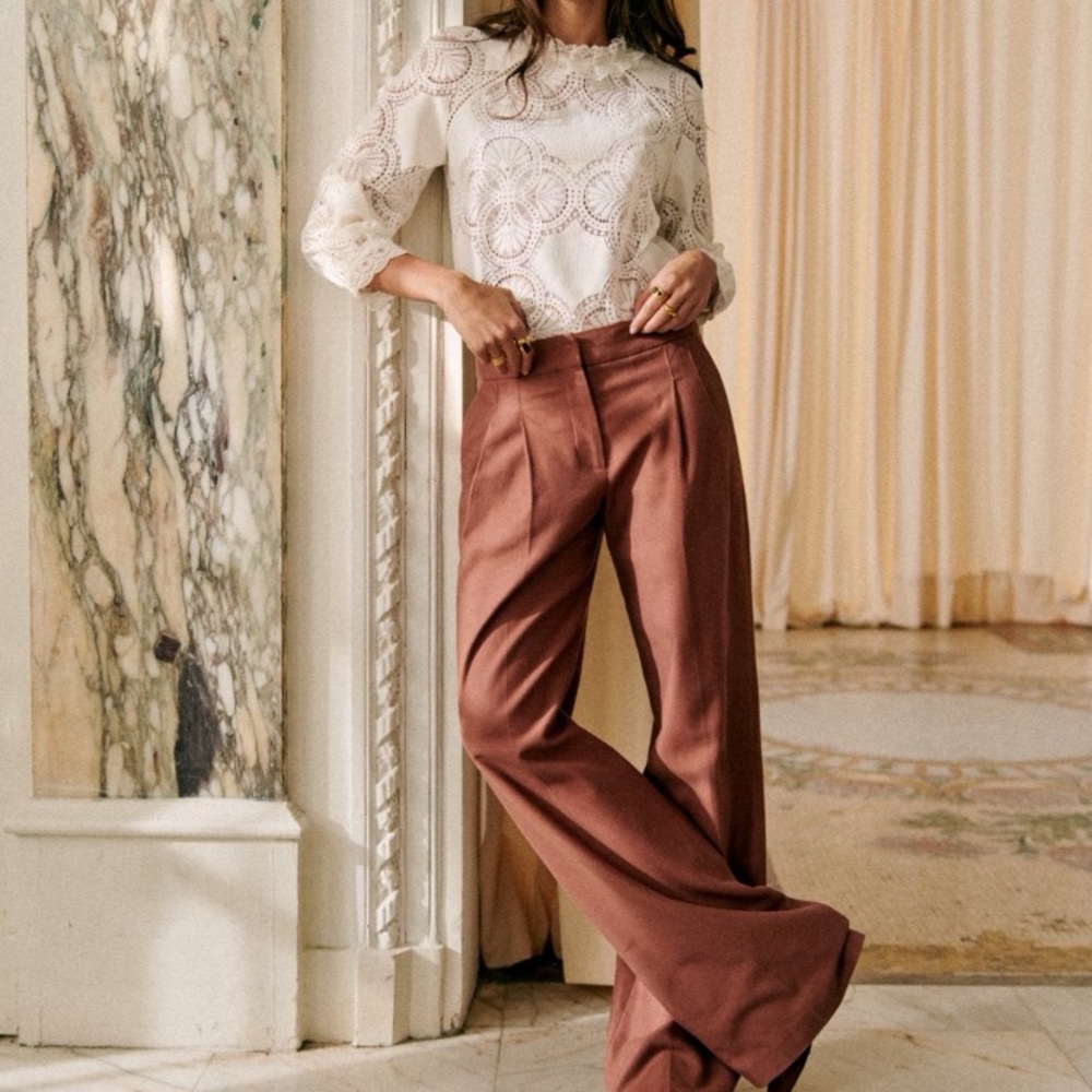 Sezane Bianca Blouse in white